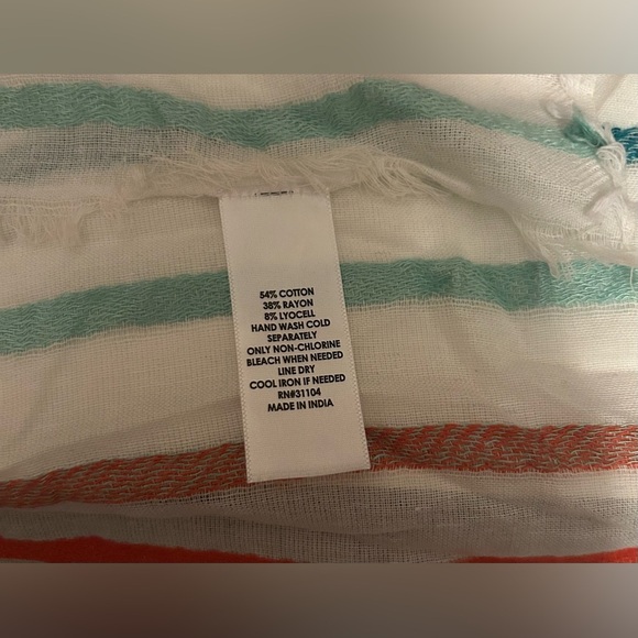 NWT NEW DIRECTIONS MULTICOLOR COVERUP O/S DYED YARN, GAUZY, PULLOVER,LIGHTWEIGHT - Picture 6 of 6